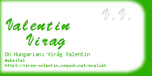 valentin virag business card